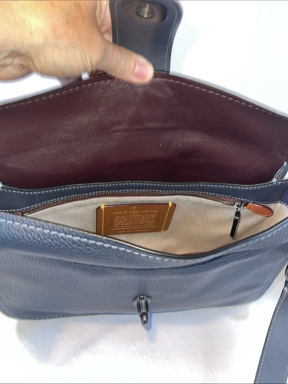 Coach B1873-29220 1941 Page 27 Glovetanned Pebble Leather Crossbody Navy